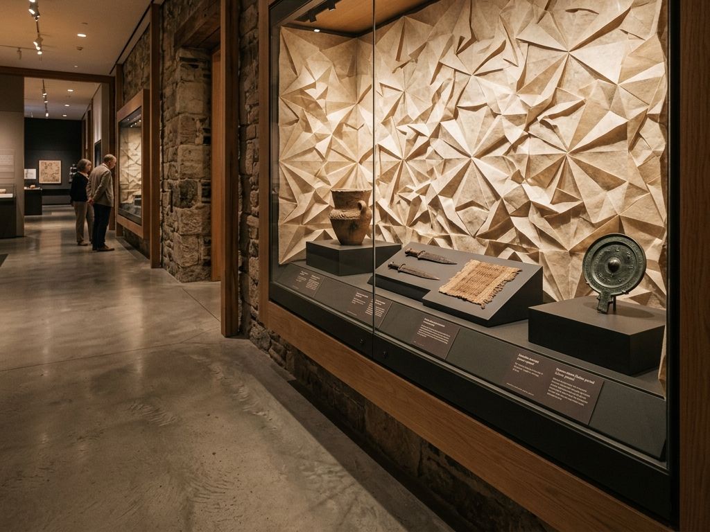 博物館展示ケース背面装飾壁面