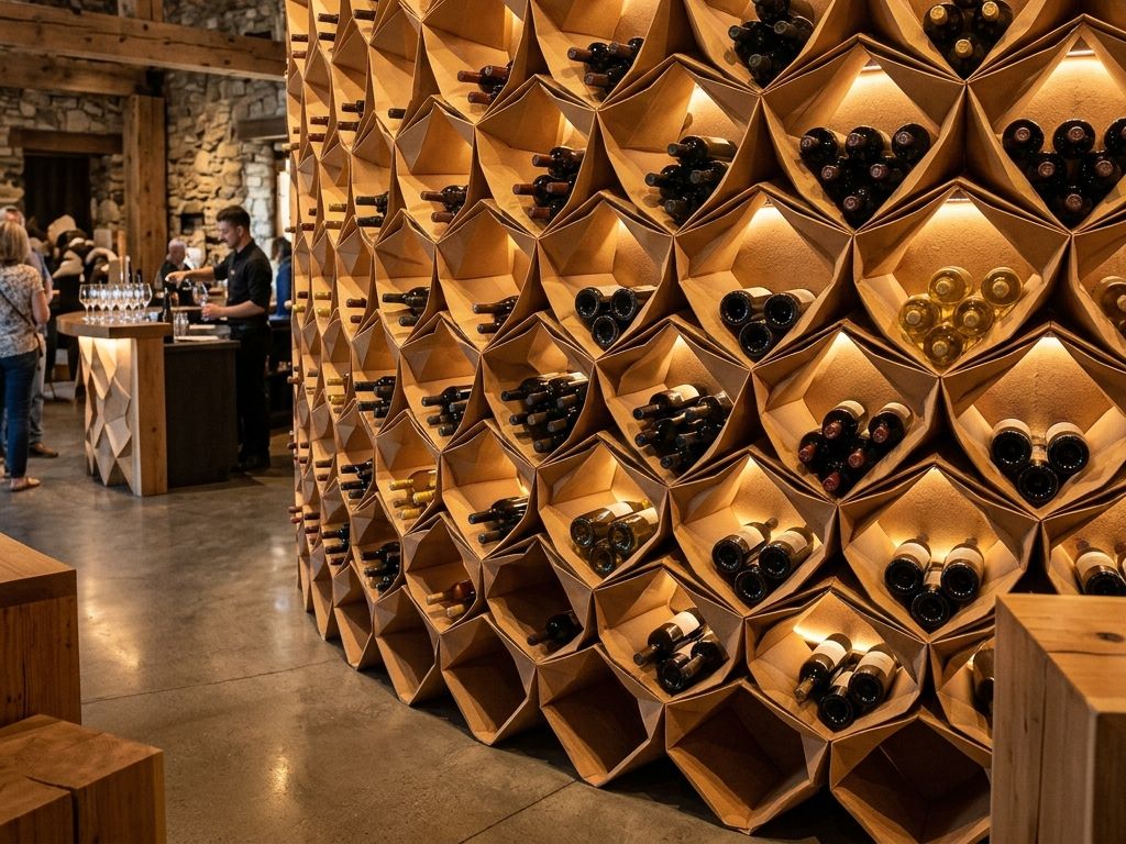 ワイナリーパッケージディスプレイシェルフ壁面