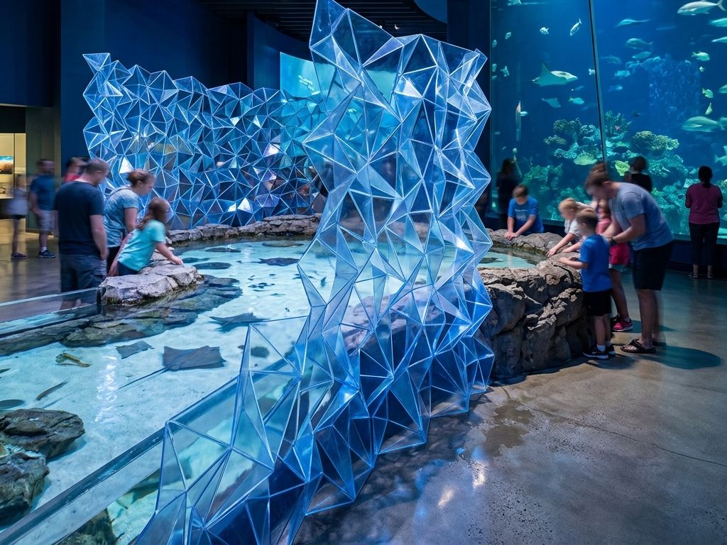水族館タッチプール用間仕切り